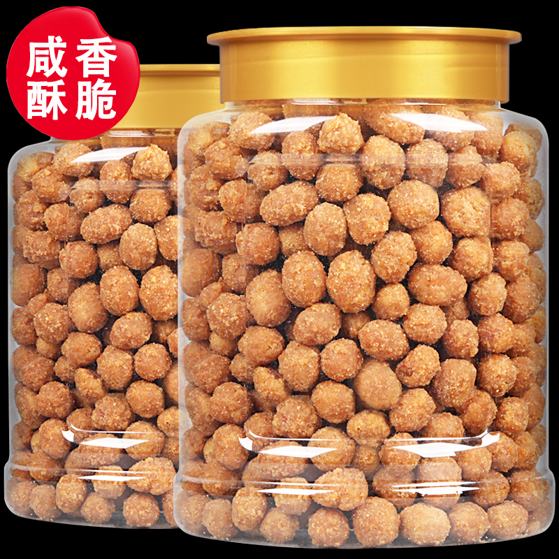 多味花生米香酥脆网红小零食罐装500g小吃下酒菜炒货休闲零食批发
