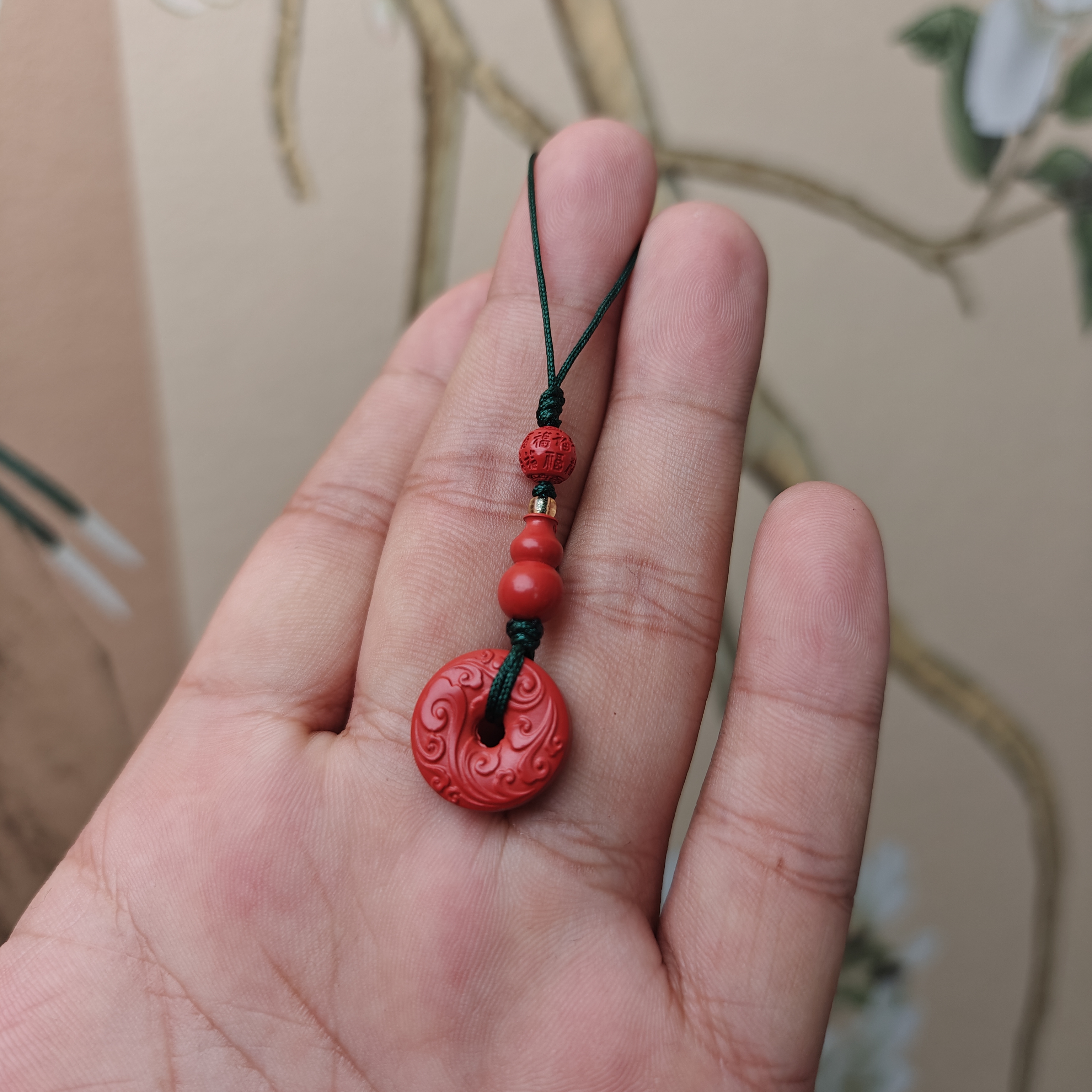 含辰砂工艺品【蜜语 】真朱砂 平安扣小提溜 手机挂