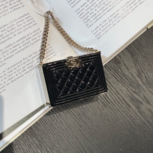 95新 Chanel/香奈儿 舍得 Chanel 黑金Leboy Mini 小可爱