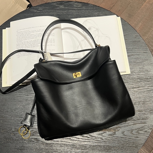 95新 Balenciaga/巴黎世家 舍得 balenciaga 黑金Redeo斜挎包