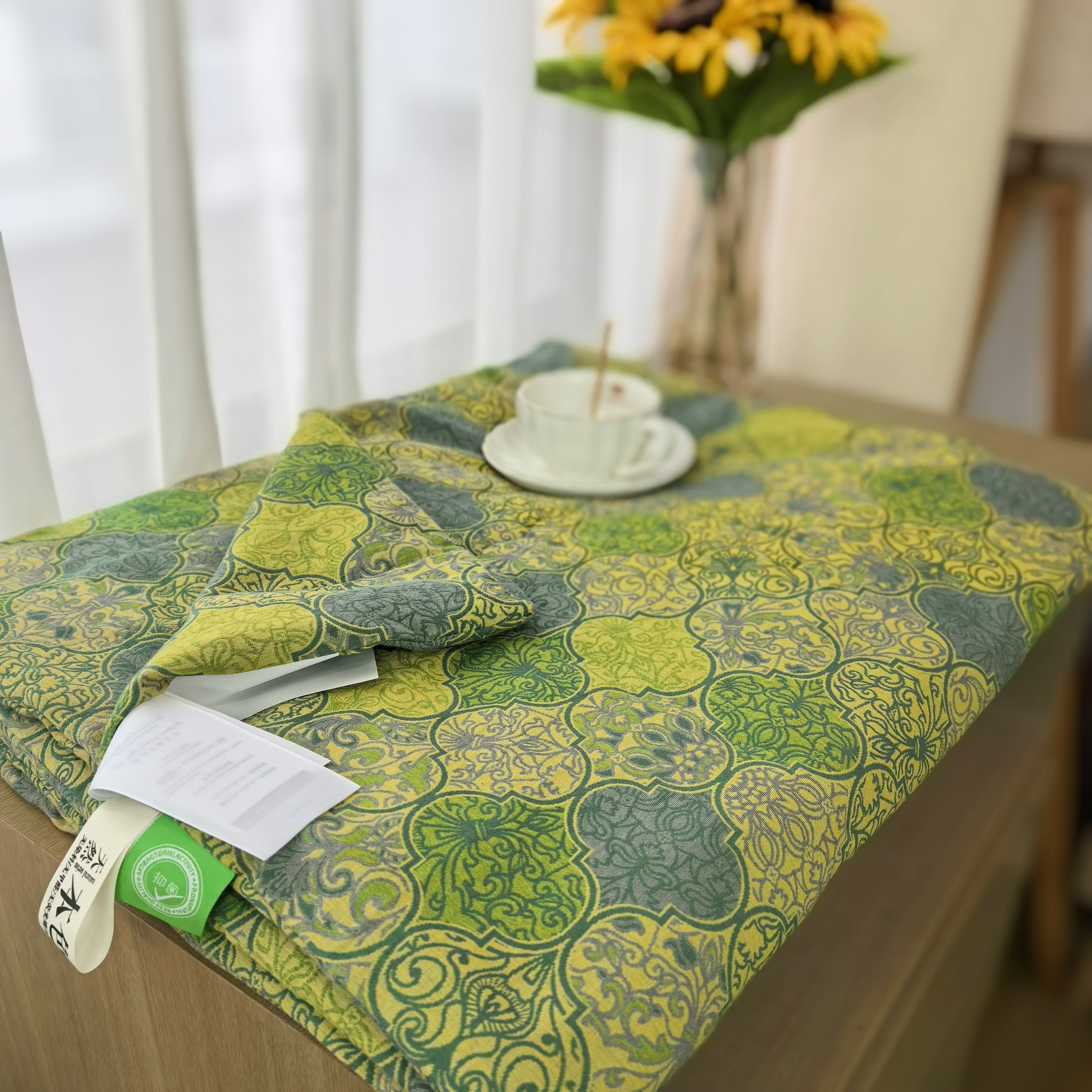 【儿童被】全棉色织提花双层纱幼儿园午休被可机洗%55大豆纤维