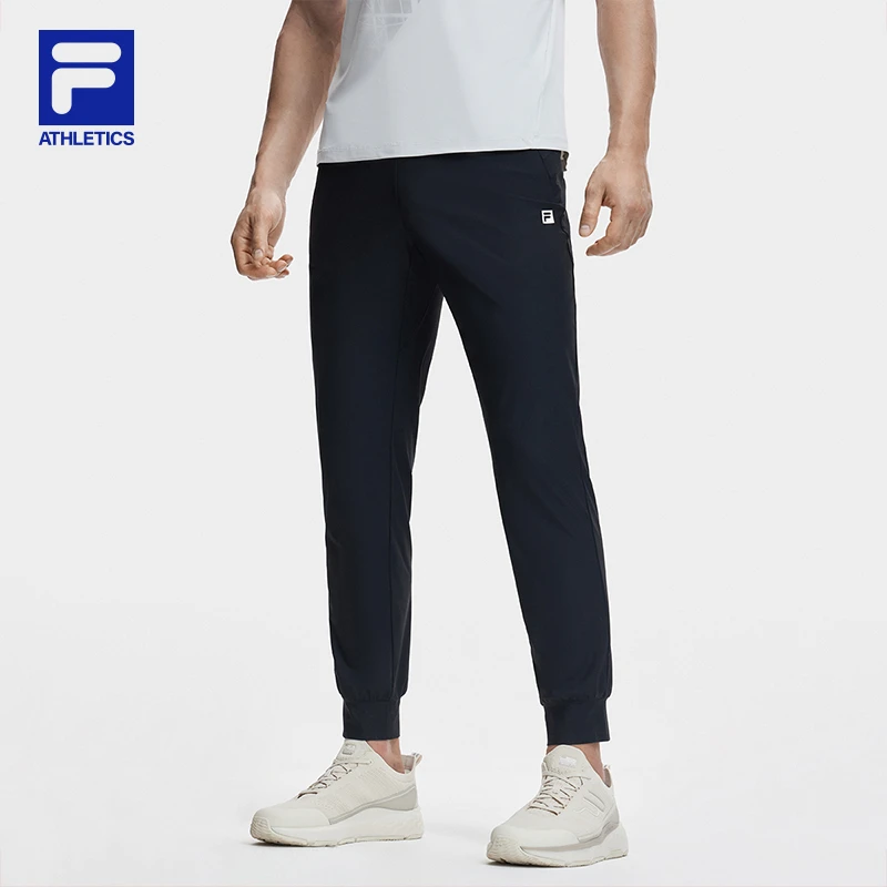Fila/斐乐男【锦氨弹力运动长裤】健身舒适透气束脚裤A11M421617F