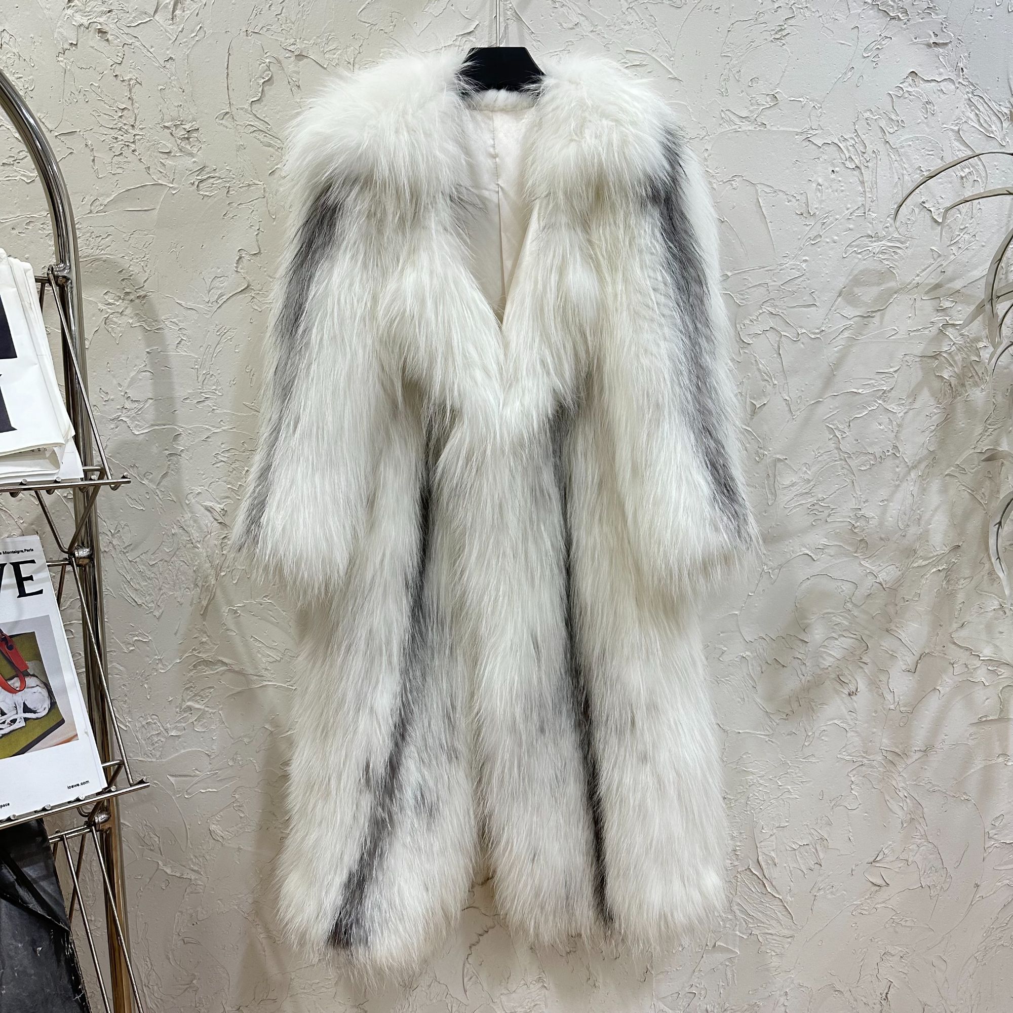 【源来有你】大理石狐长款编织外套