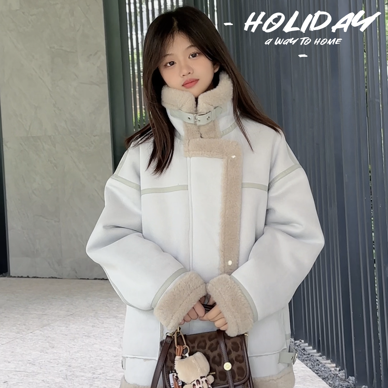 【年款】跳跳鱼童装  冬款时尚款加绒机车服百搭纯色外套269220