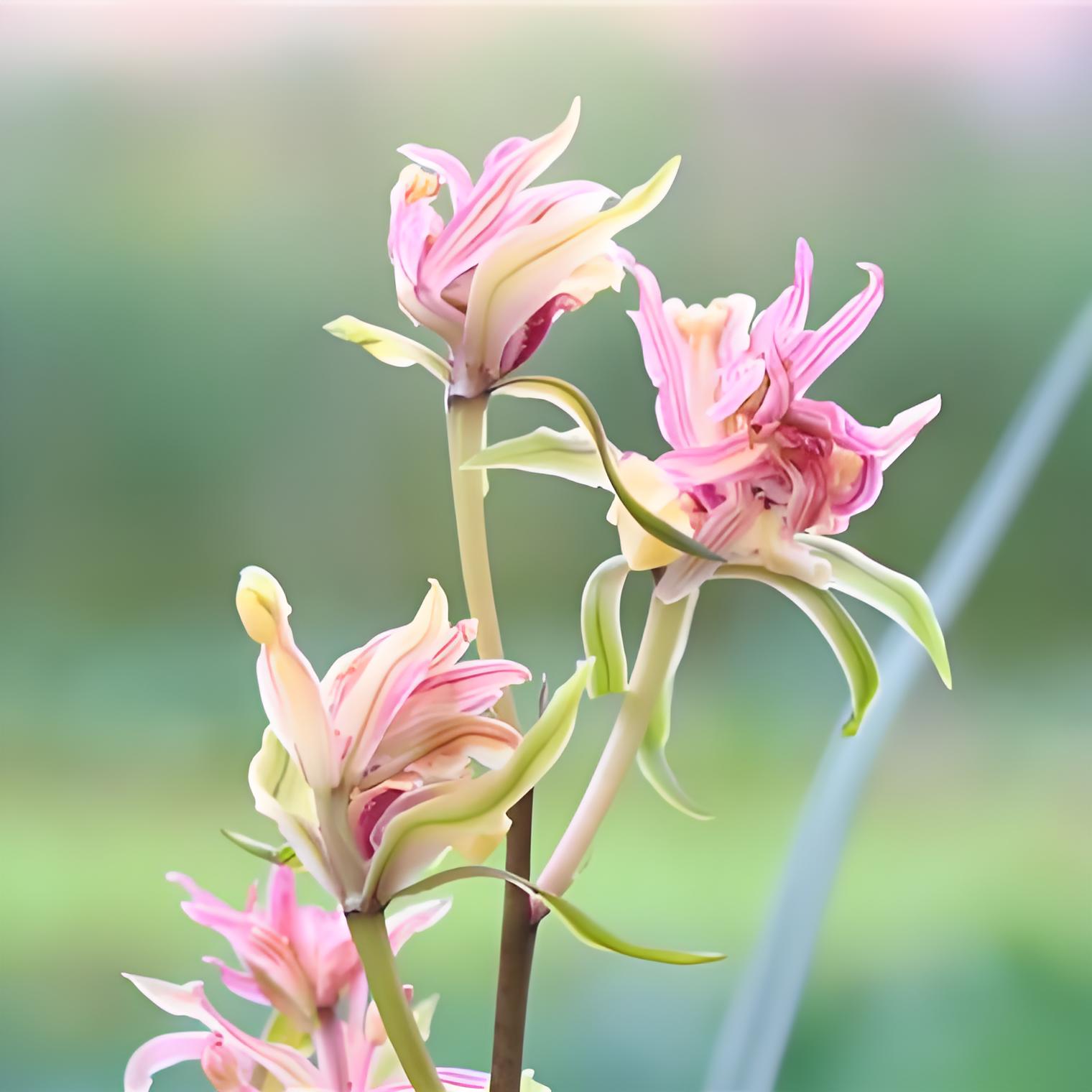 寒兰红凤奇花兰花趣味美观