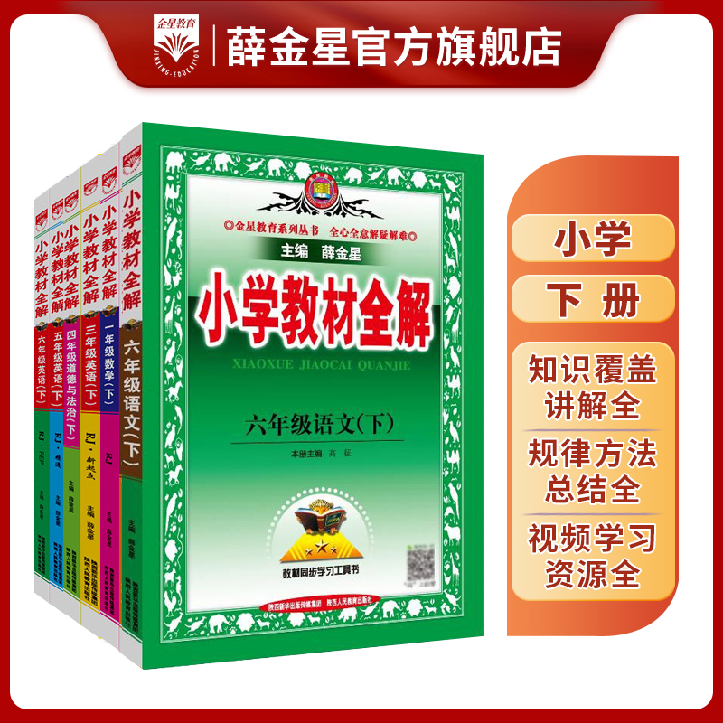 【小学教材全解•上/下册套装】新版1-6年级薛金星同步讲解预习复习