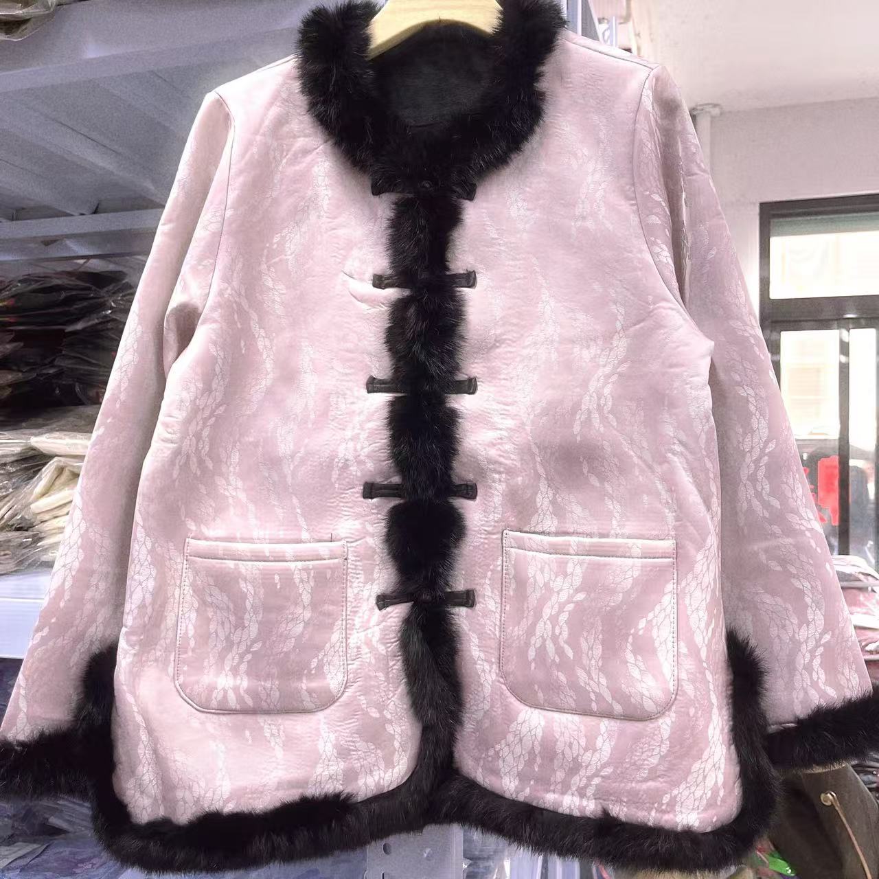 时尚休闲百搭短款外套-8199粉色