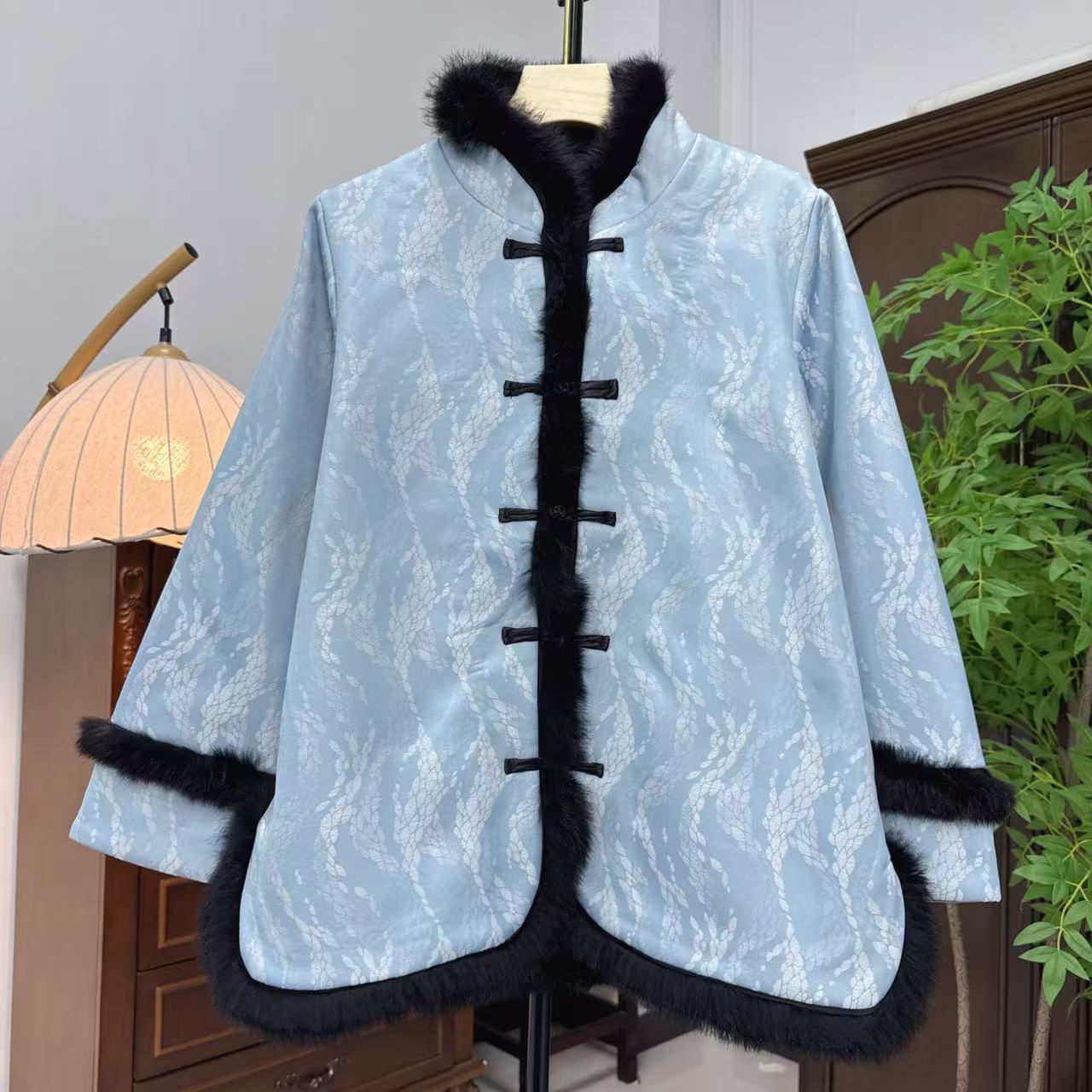 时尚休闲百搭短款外套-8200浅蓝色