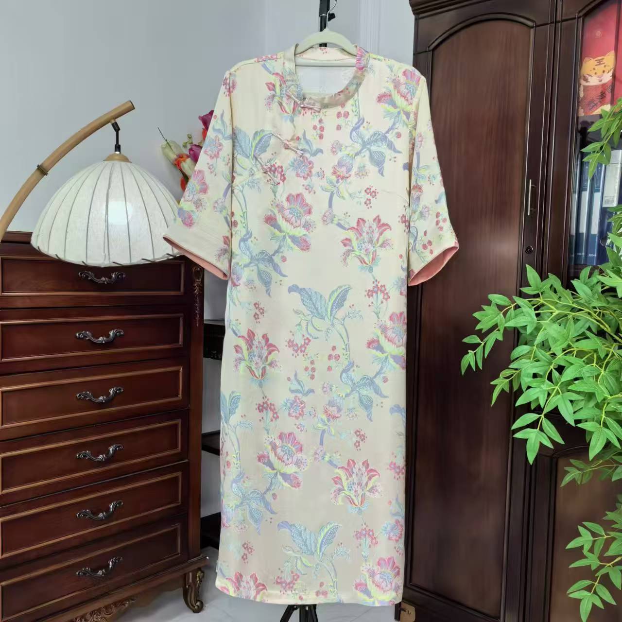 新中式改良旗袍连衣裙宽松连衣裙-5209