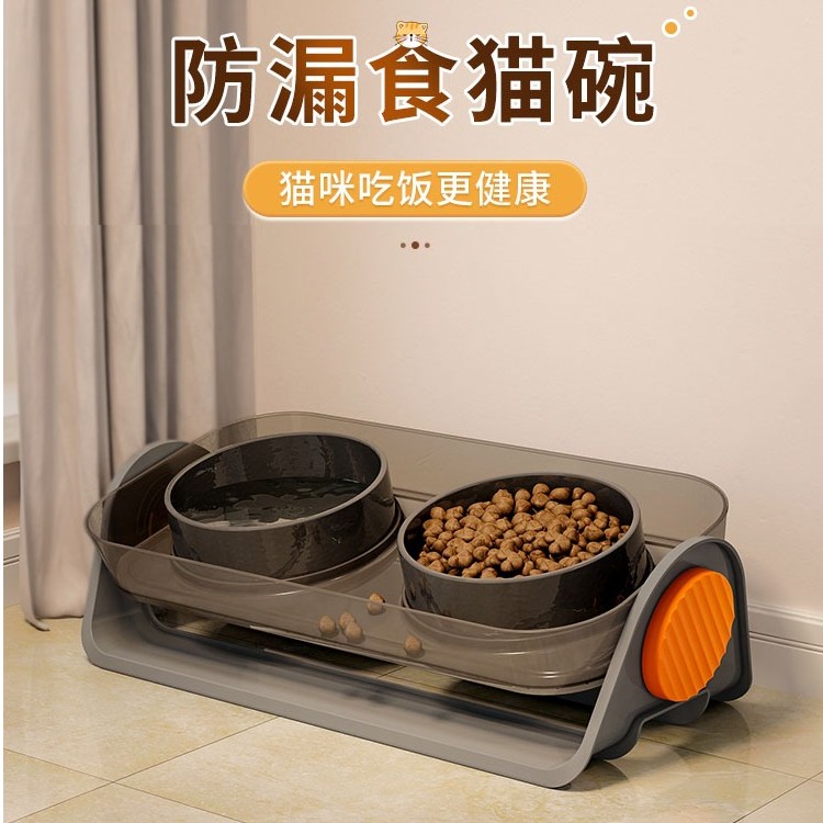 新疆西藏包邮猫碗防打翻保护颈椎陶瓷饭盆猫粮盆狗狗猫咪猫食盆猫