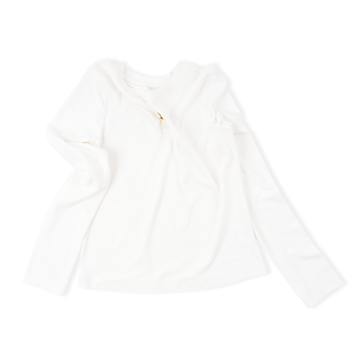 【立体毛巾绣打底长袖】CXAL4A036百搭纯色套头简约毛巾绣设计长袖