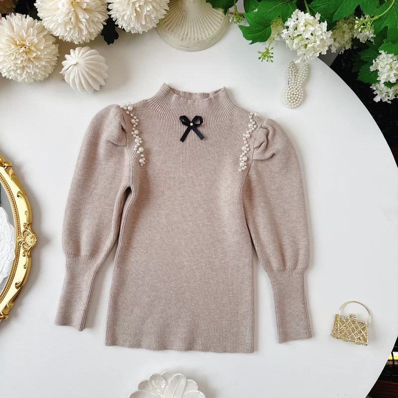 no退no换2024秋冬季洋气潮童必备时尚穿搭百搭韩版针织长袖弹力衫