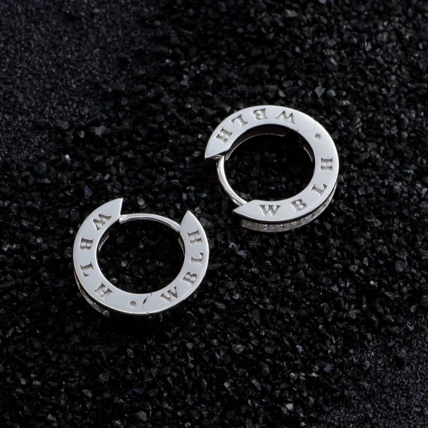 925银合成锆石耳饰 WBLH乌巴拉花 经典百搭耳环简约气质