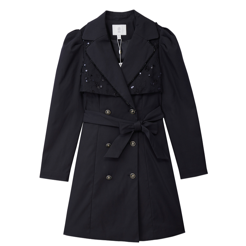 短型风衣新款外套女装大衣132110018