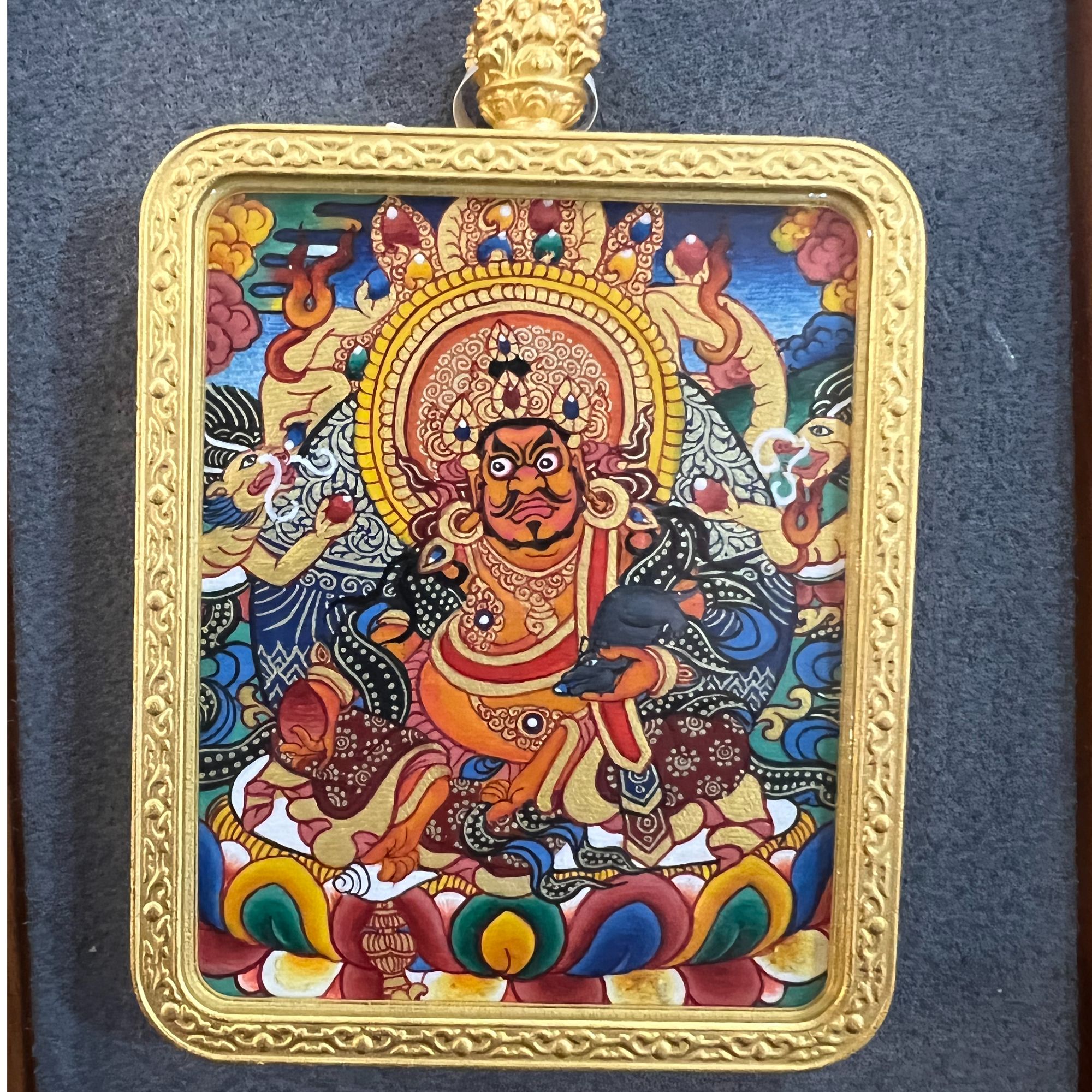 热贡精品纯手绘唐卡 黄财神 细节满满 画风精细 人物传神