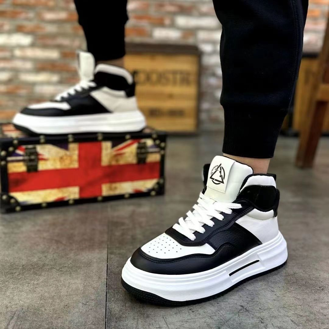 【小扬哥推荐】秋冬高帮板鞋男2023新款小伙轻奢潮流休闲运动