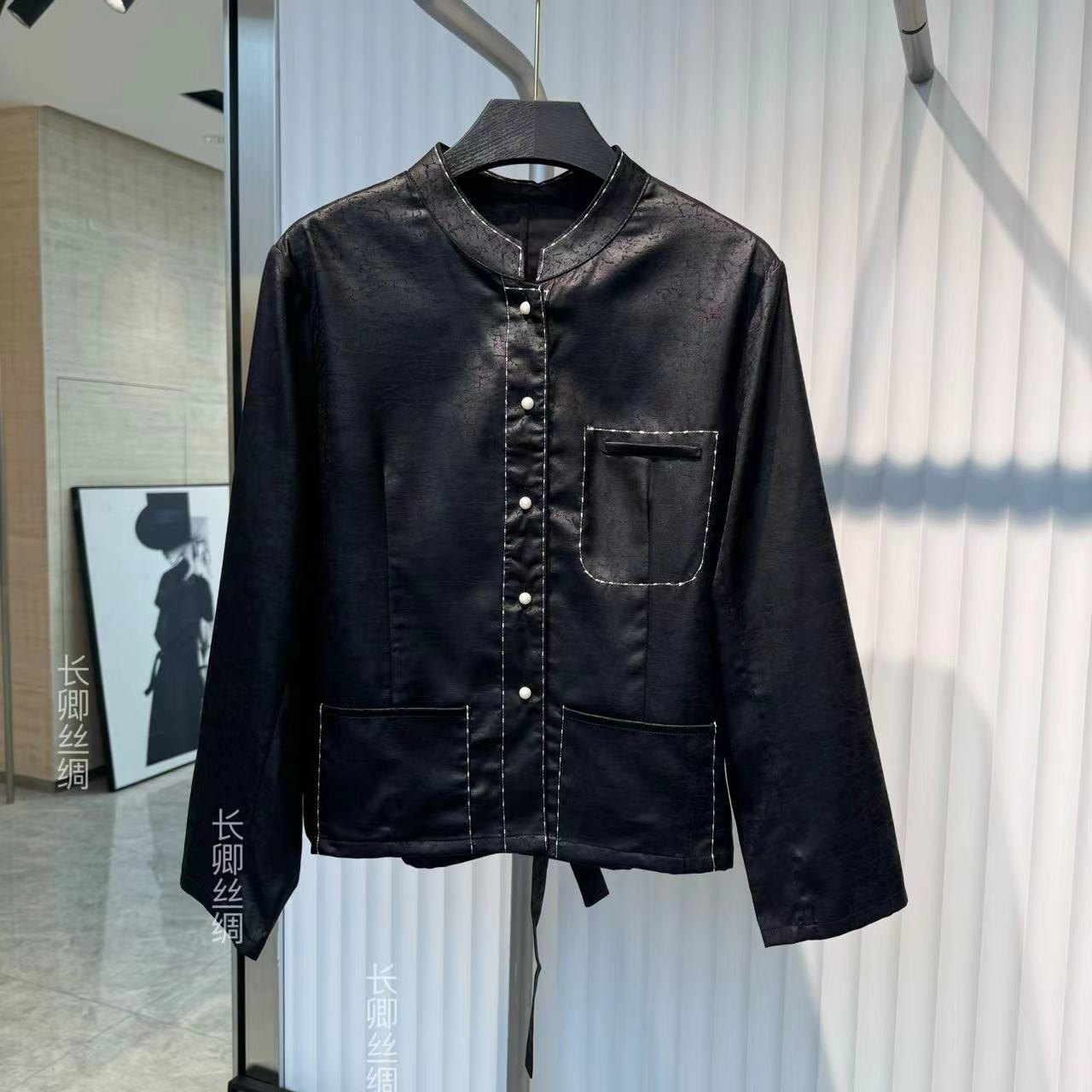 【长卿】原创设计师新中式龟裂纹上衣女外套小衫百搭 21201
