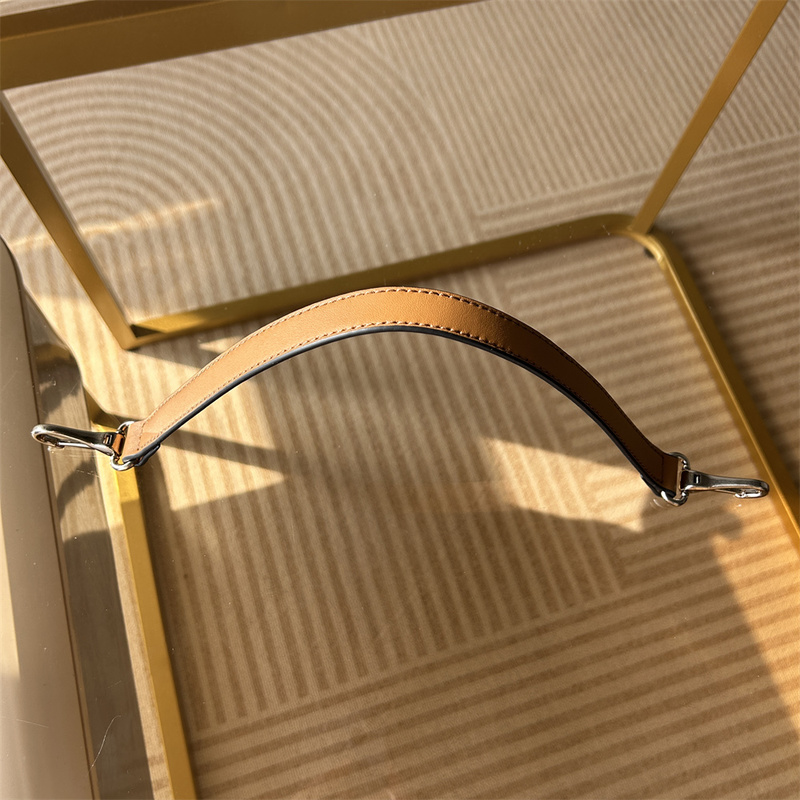 短肩带配件腋下手提带黄麻小水桶专用头层牛皮高级感替换延长手拎