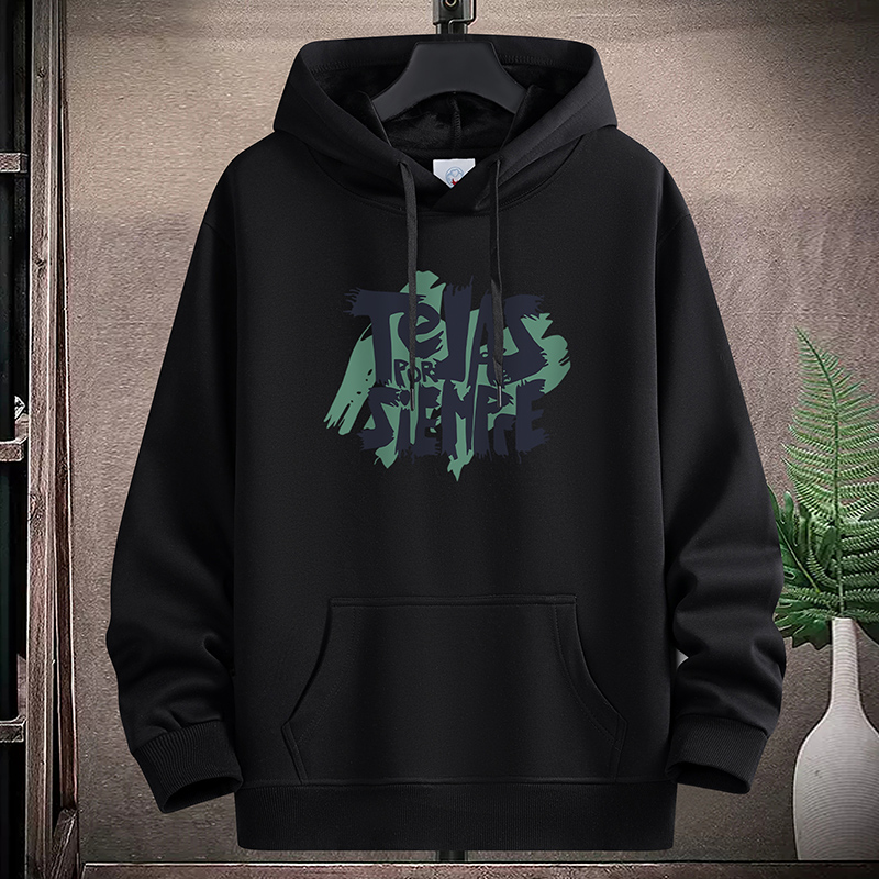 [TE字母]连帽卫衣帽衫秋冬加绒加厚新潮长袖宽松大码外套男女同款