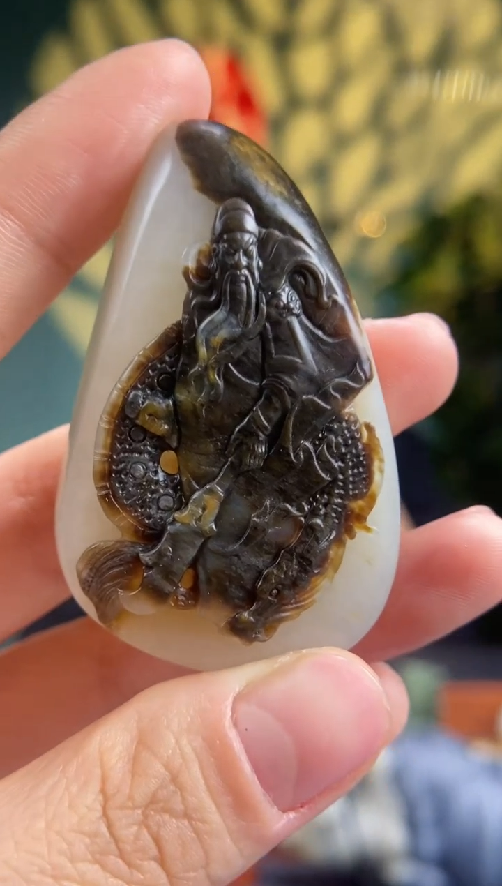 【闪购商品】和田玉-未镶嵌关公挂件