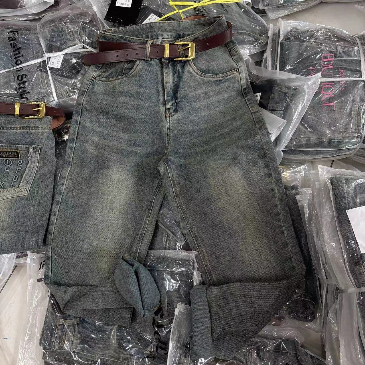 8816欧货显瘦百搭牛仔裤