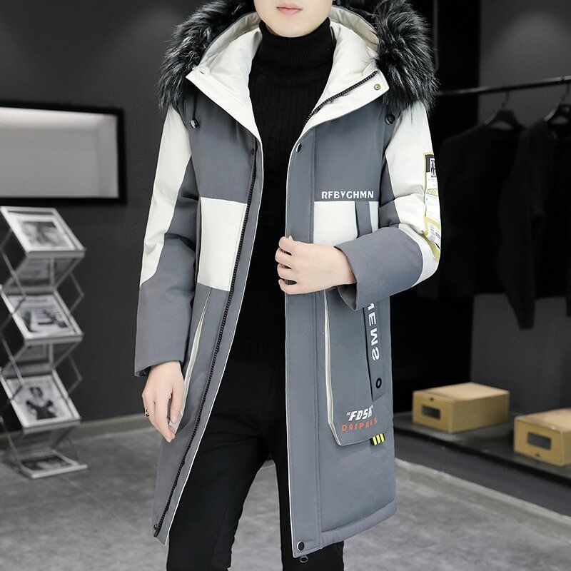 羽绒服2023新款爆款衣男款中长款加厚潮流连帽韩版青少年衣