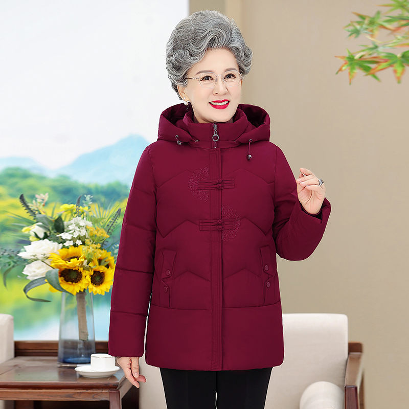 羽绒服中老年人奶奶季女士女款加厚妈妈装袄60岁老太太衣外