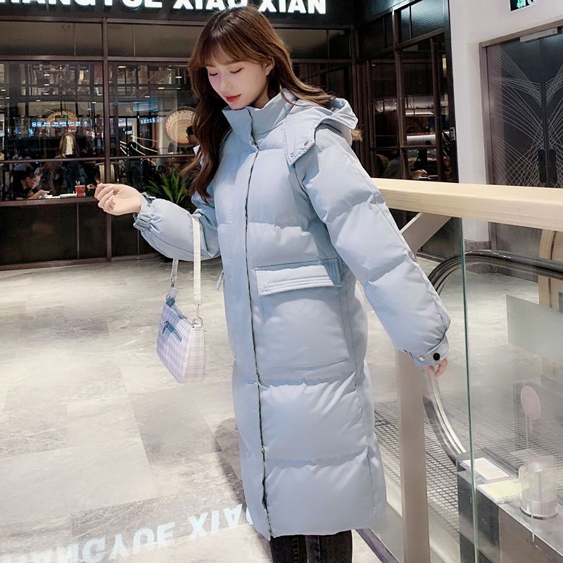 新款登新款2023年冬季新款过膝羽绒服女中长款羽绒服韩版宽松加厚