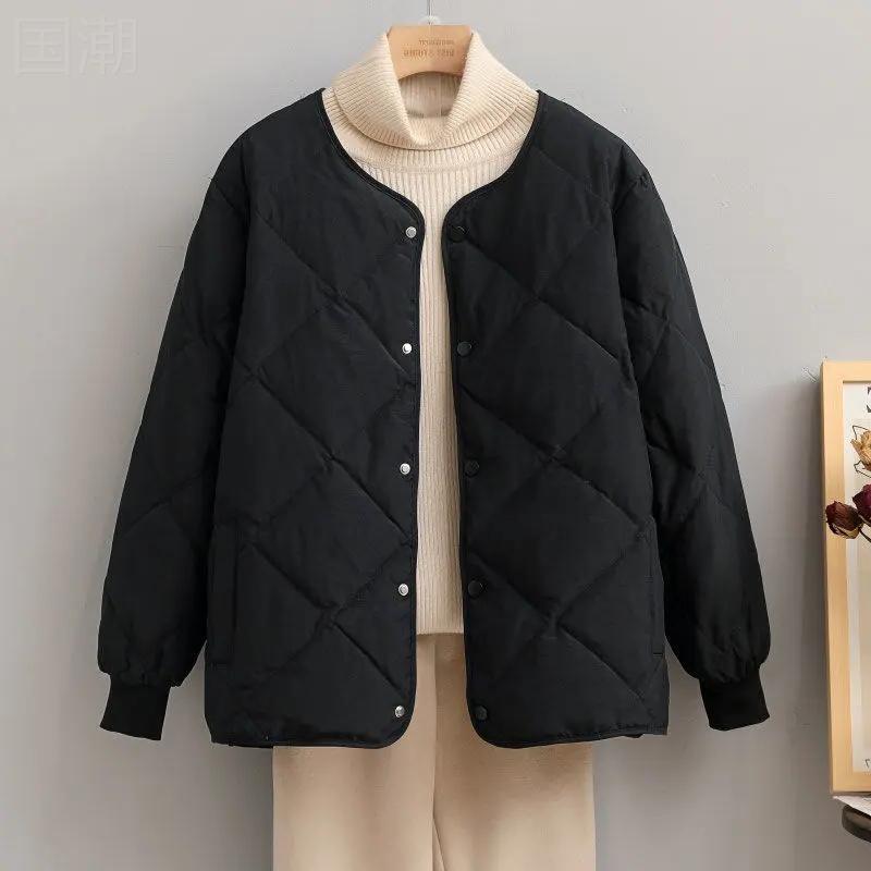 新款轻薄羽绒服女短款2023冬季新款保暖内胆薄款小个子同