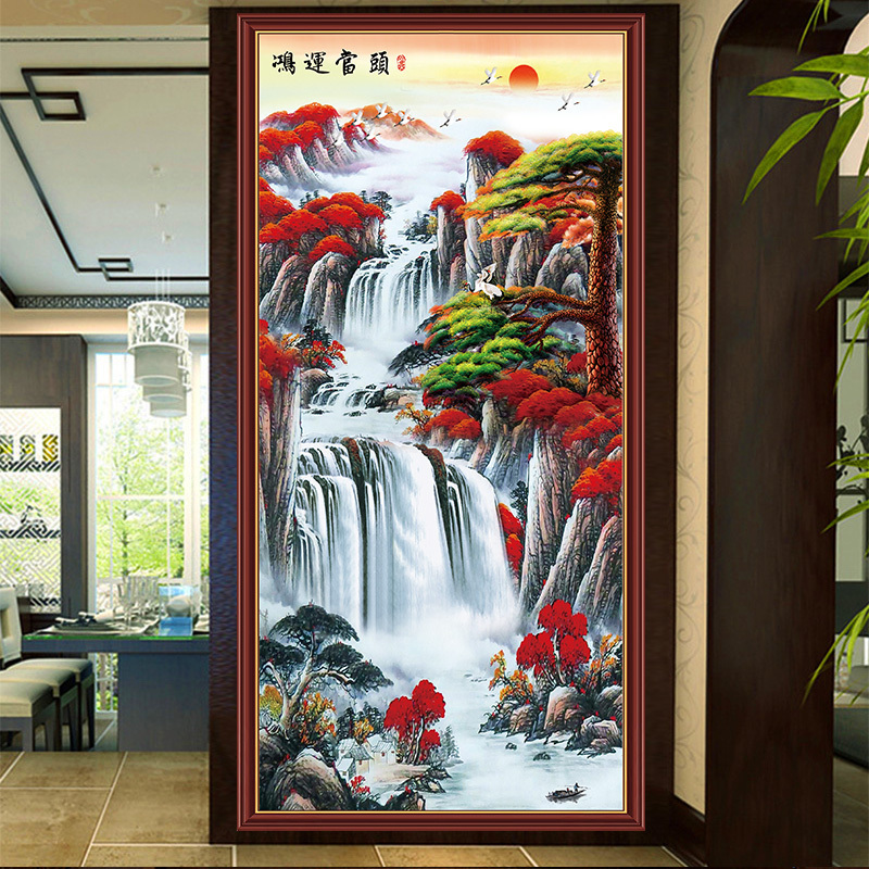 3d墙贴纸自粘壁画客厅入门贴画走廊竖版玄关贴画墙面装饰衣柜移门