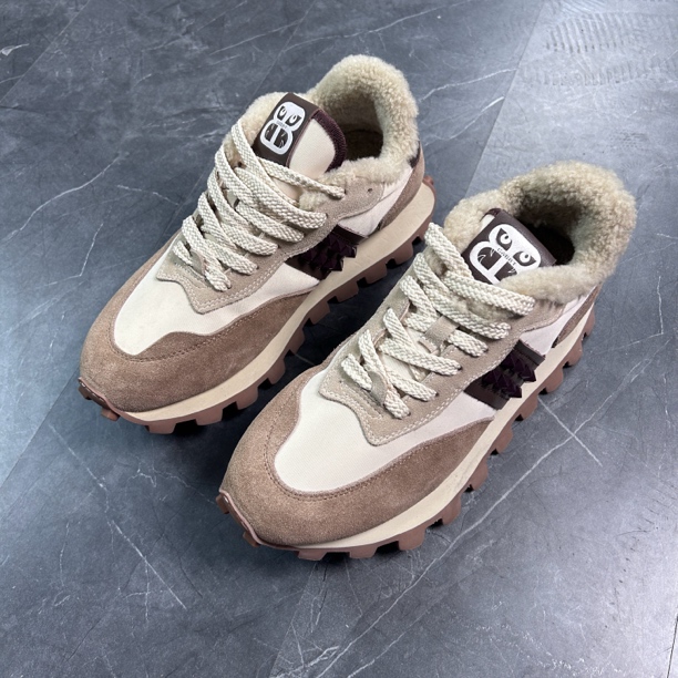 真皮运动鞋潮流百搭老爹鞋休闲鞋加绒板鞋真皮厚底保暖冬季拼色