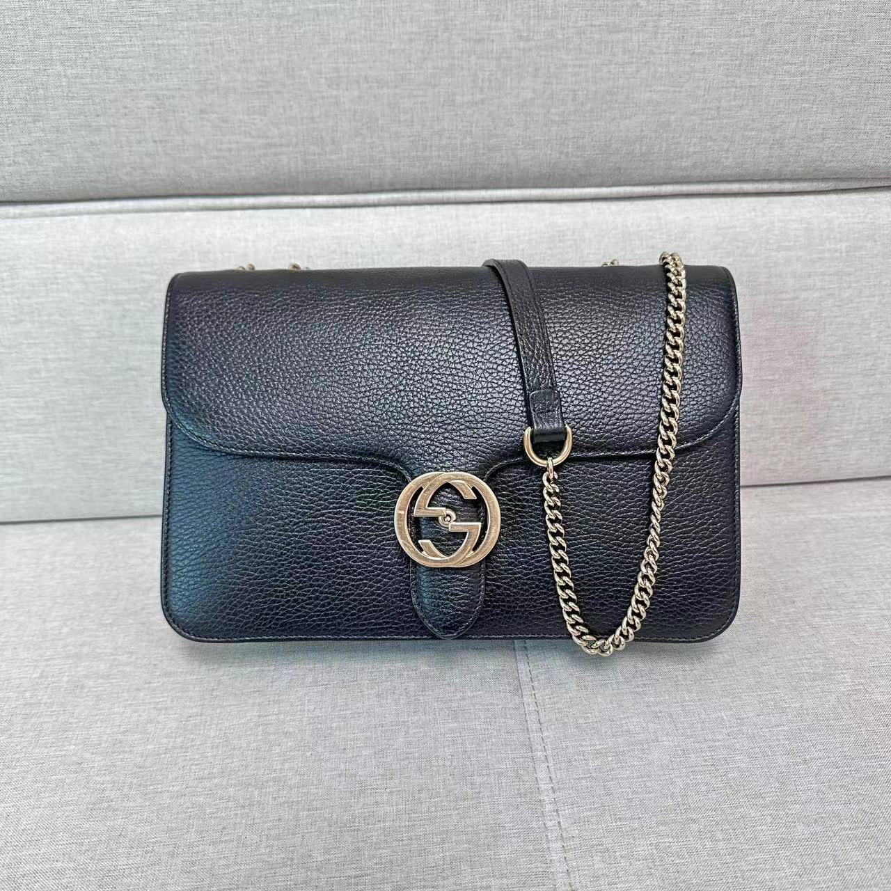 95新 GUCCI/古驰 Gucci黑色风琴包
