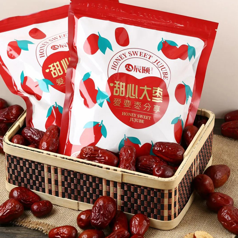 《小扬哥甄选辰颐新疆和田大枣500g*2包开袋免洗即食干货煲汤泡茶