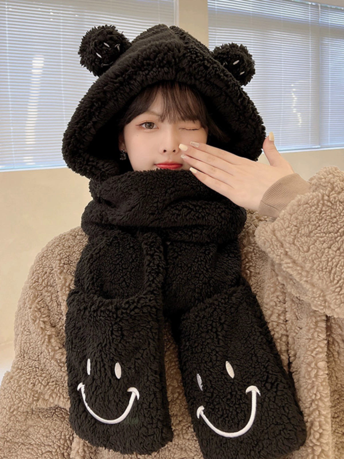 001 明星同款帽子套装