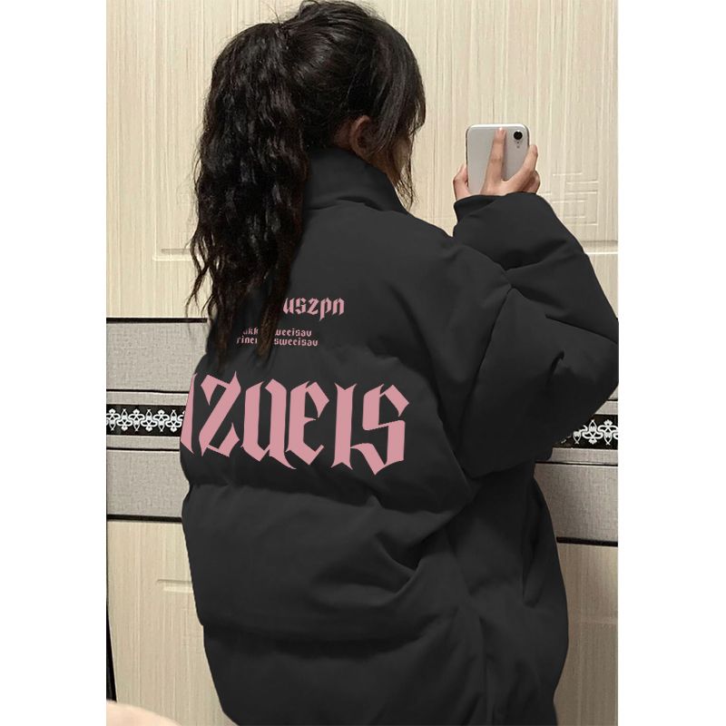 美式潮牌羽绒服女冬季新款oversize宽松加厚小众高级感羽绒衣