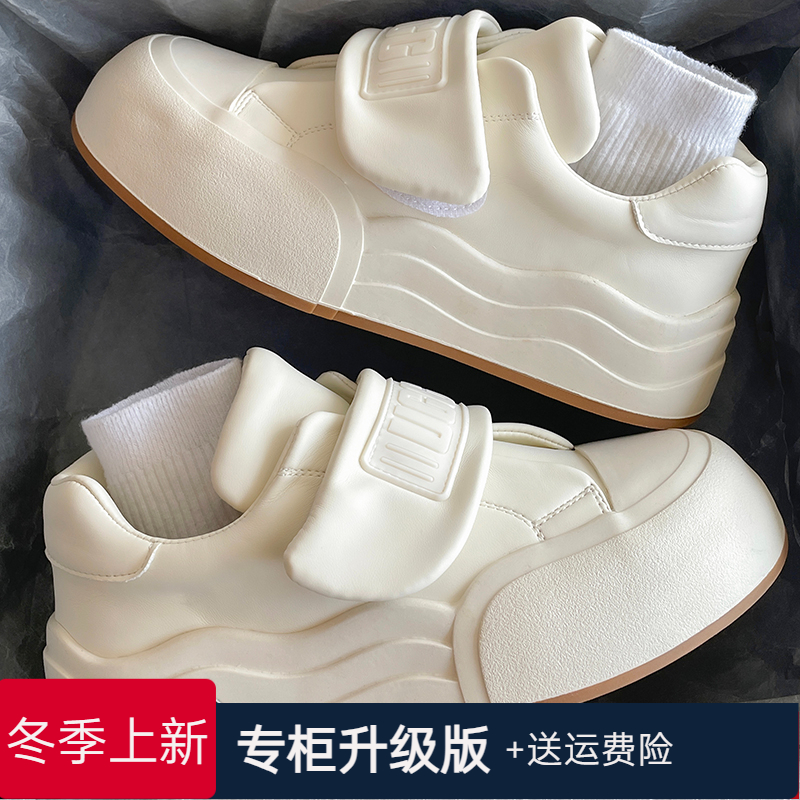 冬季回力休闲2023复古洋气魔术贴学生厚底运动百搭板鞋时尚外穿in