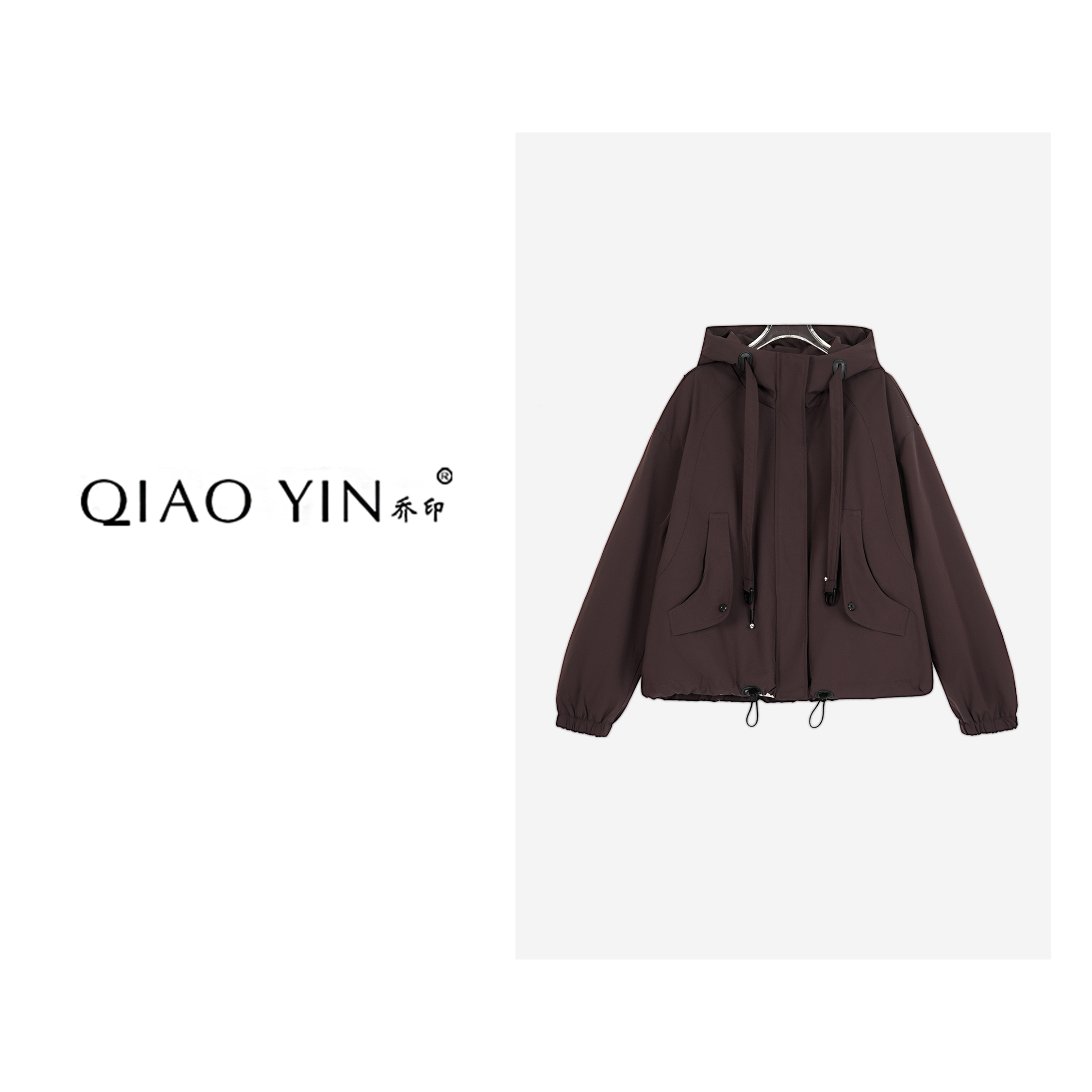 2024秋冬新款短款时尚户外休闲女士连帽宽松女装羽绒服QY25923