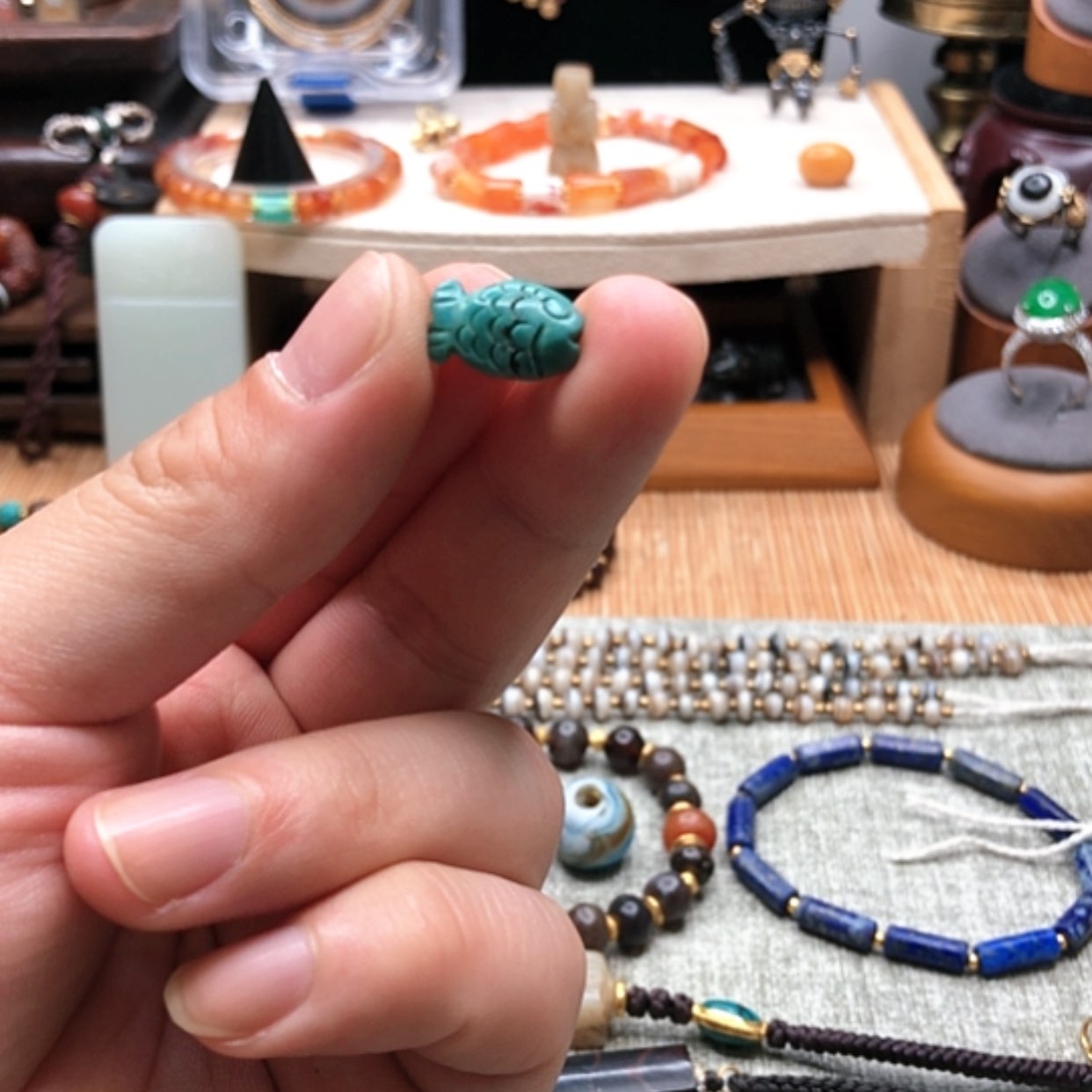 【闪购商品】绿松石珠宝半成品合金