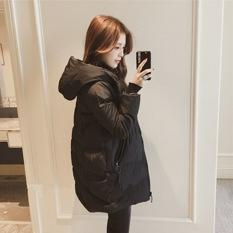 领格羽绒服女中长款韩版时尚宽松显瘦加厚羽绒服女冬季羽绒服棉服