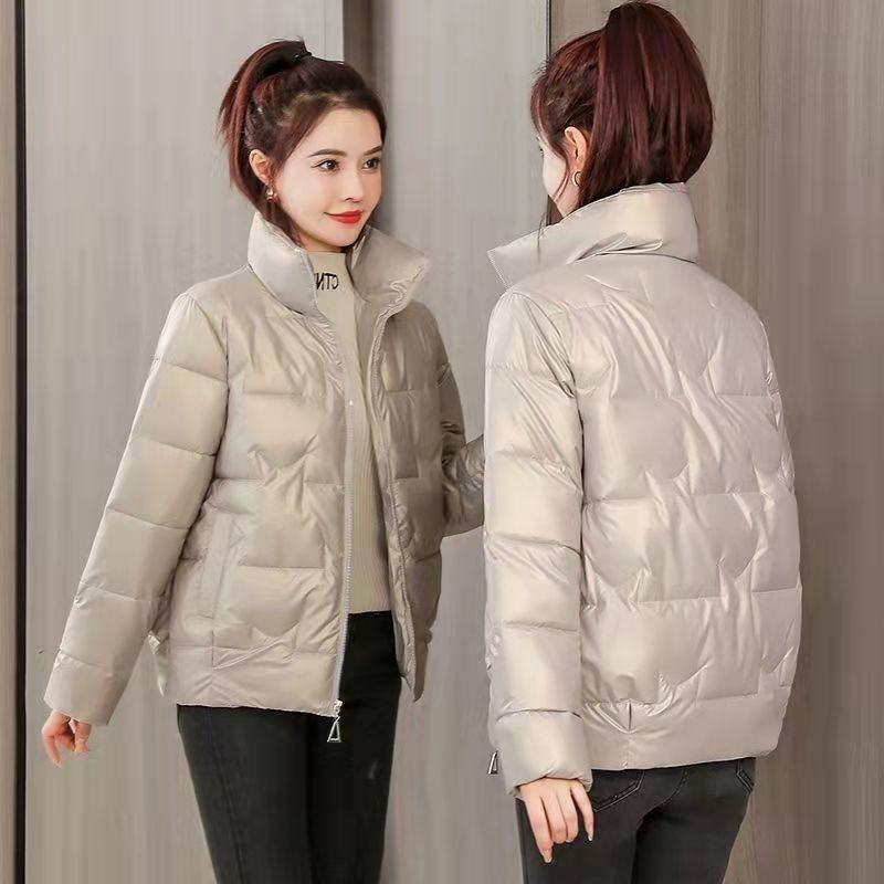 领格羽绒服反季清仓2023短款立领羽绒服大码棉袄小个子修身免棉服