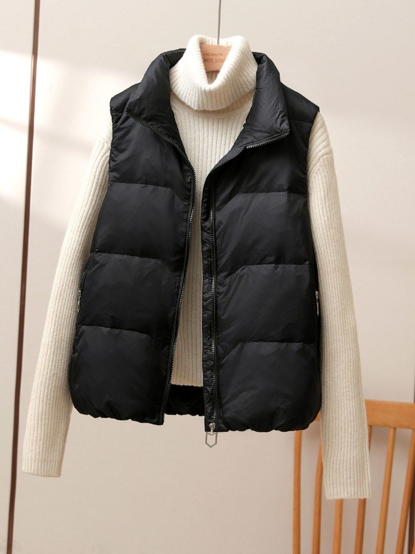 领格新款羽绒服马甲女短款2023新款秋冬韩版宽松百搭时尚背心棉服
