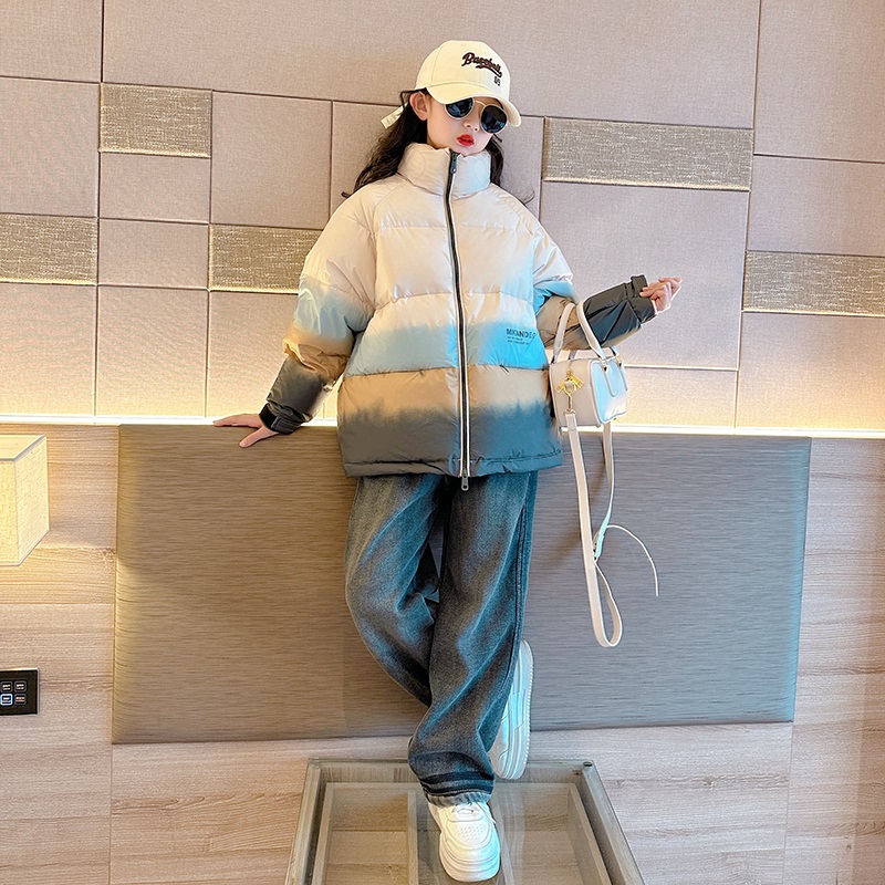 女童羽绒服冬装2023新款儿童洋气白鸭绒上衣女大童加厚白鸭绒外套