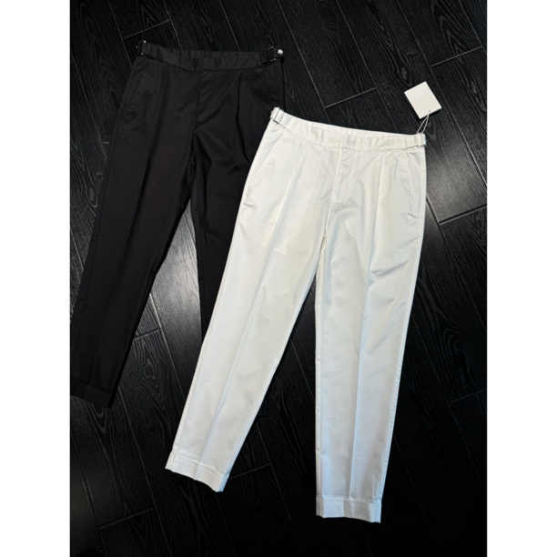 DRUNKCORNER 8927#高腰单褶小脚休闲裤时尚纯色百搭潮流