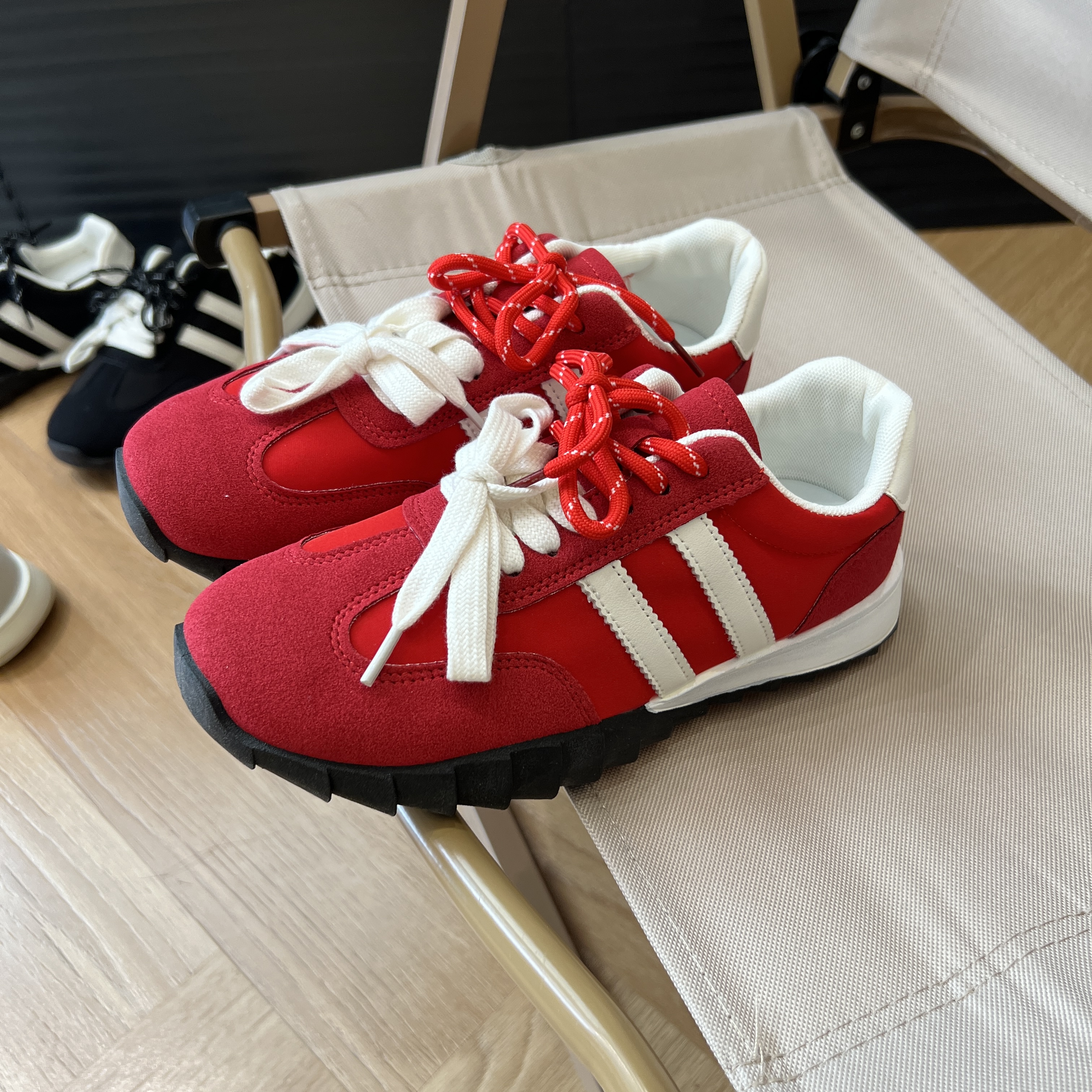 爱了！上脚忒好看了 真的又酷又百搭 男女同款阿甘鞋