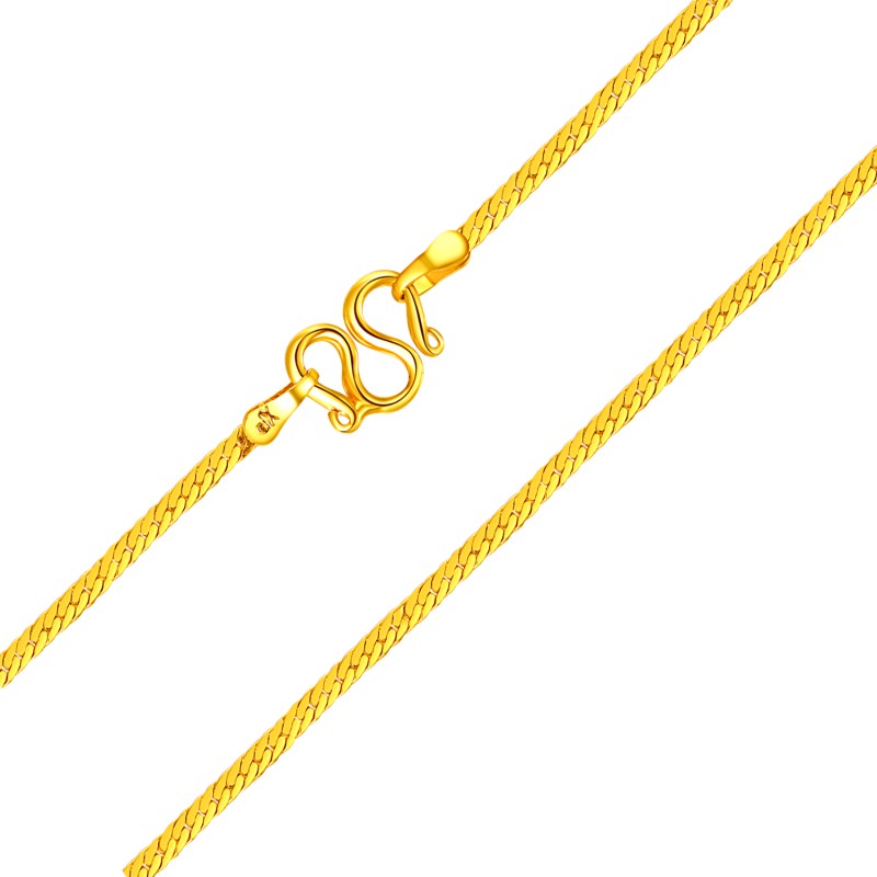 合金项链 久不掉色黄金色百搭抽拉万能链可调节女时尚蛇骨链项链