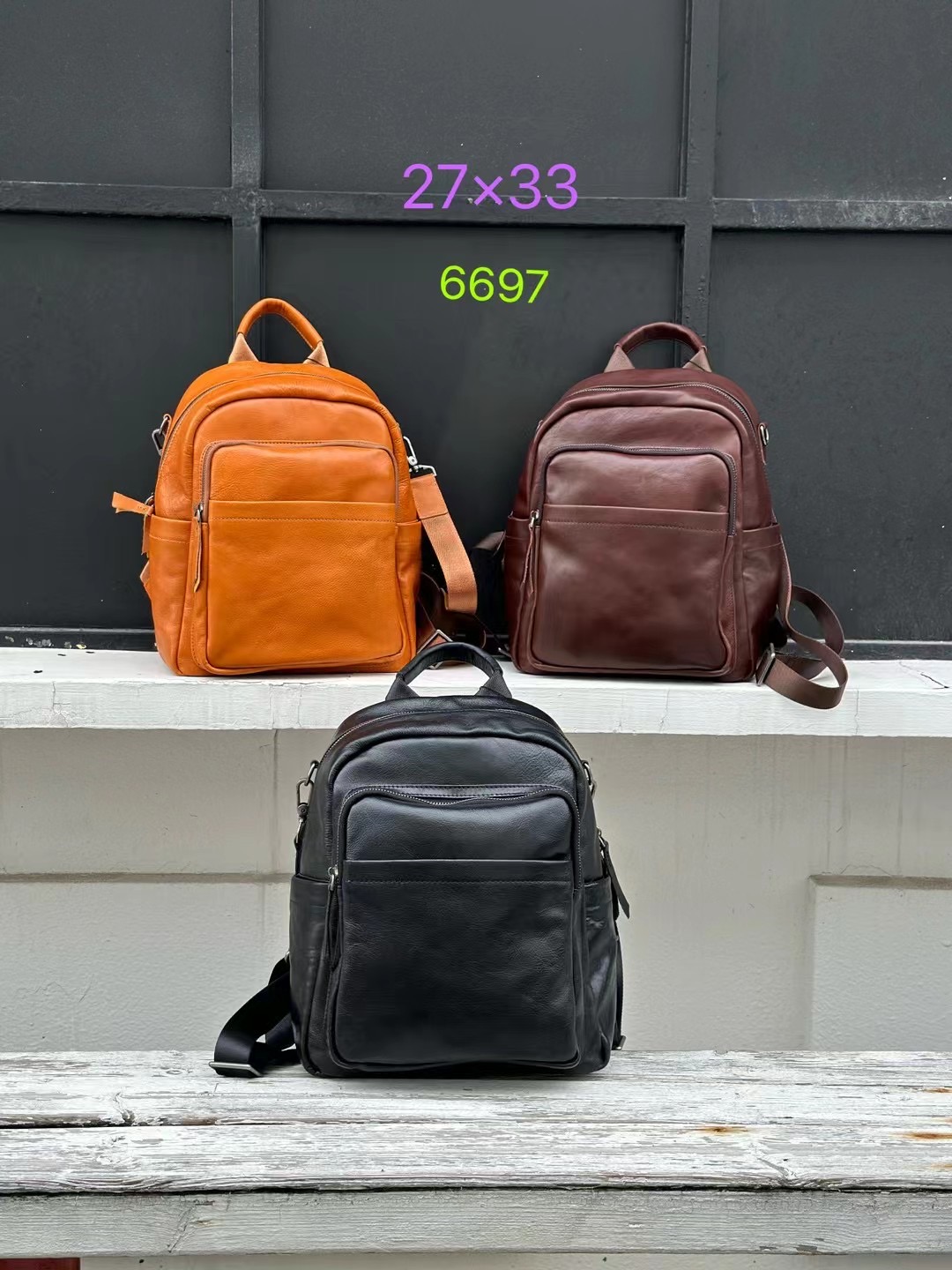 亦客亦品高端植鞣牛皮 女士双肩包 皮质超好 背包 双肩背