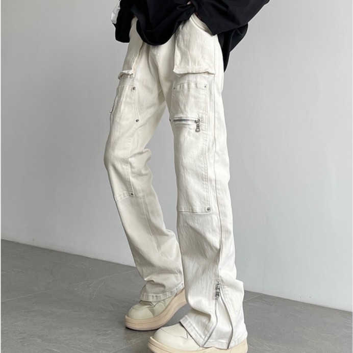 【小扬哥推荐】欧美高街vibe裤子小众设计感拉链拼接工装裤男潮牌