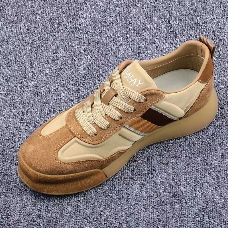 欧洲站男鞋真皮潮牌阿甘鞋运动2024春季新款潮流百搭休闲板鞋软底