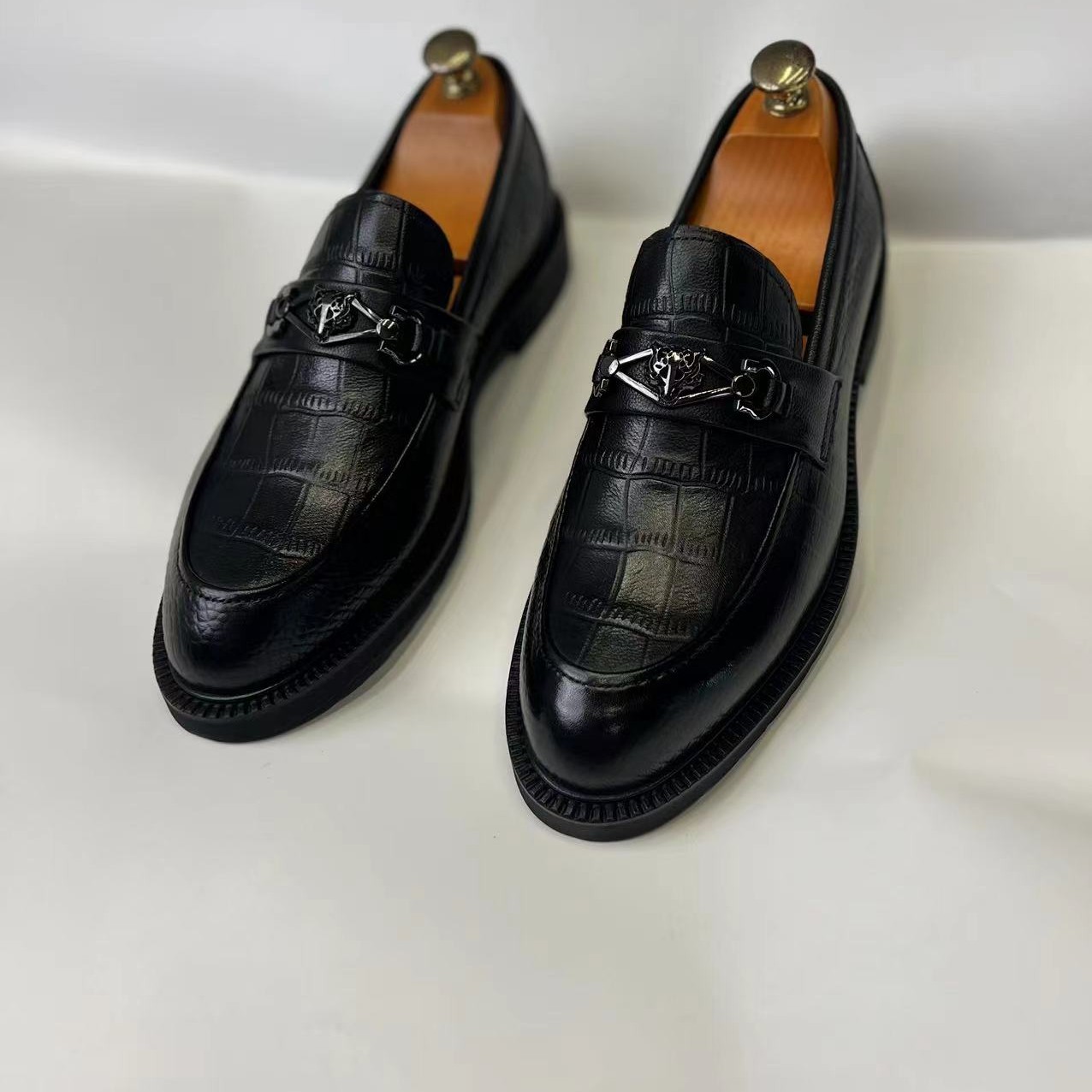 一脚蹬乐福鞋男真皮英伦休闲皮鞋男士秋季透气正装商务男鞋潮时尚