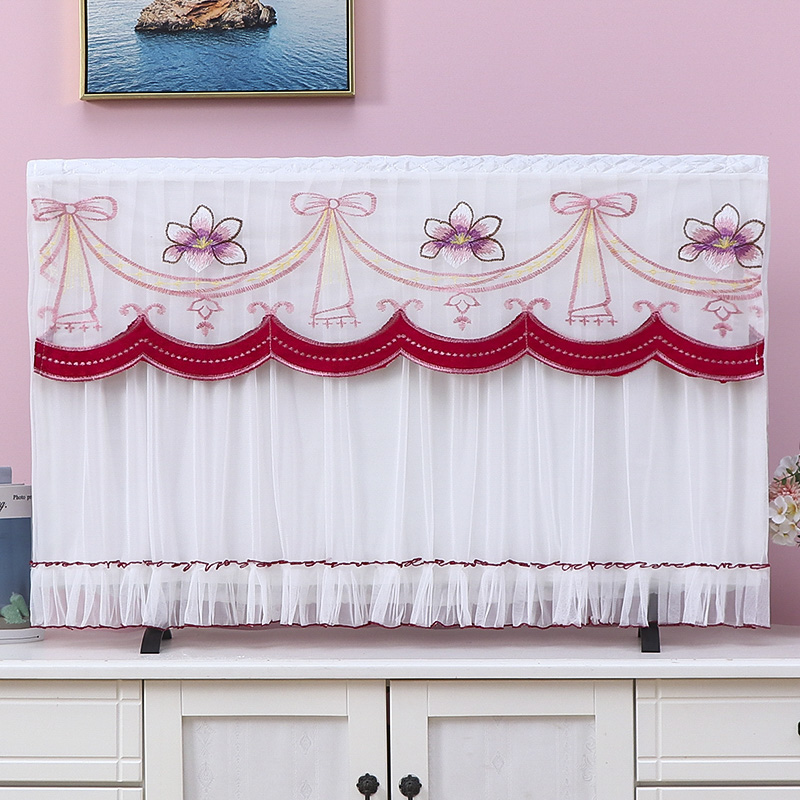 电视机防尘罩蕾丝盖布液晶电视挂式立式通用家用电视罩套